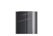 Штакетник Металл Профиль ELLIPSE-Т (Прямой) VikingMP 0,45 мм RAL 7024 Мокрый асфальт – Купить оптом и в розницу