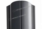 Штакетник Металл Профиль ELLIPSE-O (Закругленный) VikingMP 0,45 мм RAL 7024 Мокрый асфальт – Купить оптом и в розницу