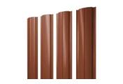 Штакетник Grand Line Slim Полукруглый 0,5 Satin Мatt RAL 8004 Терракота – Купить оптом и в розницу