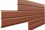 Софит металл перфорированный Металл Профиль Lбрус VikingMP E 0,5 мм RAL 8004 терракота – Купить оптом и в розницу