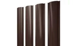 Штакетник Grand Line Slim Полукруглый 0,5 PurPro Matt 275 RAL 8017 Шоколад. Артикул: Slim_Crug_049