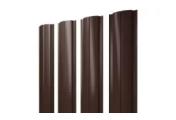 Штакетник Grand Line Slim Полукруглый 0,5 GreenCoat Pural RAL 8017 Шоколад – Купить оптом и в розницу