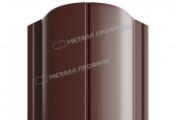 Штакетник Металл Профиль ELLIPSE-O (Закругленный) VikingMP E 0,5 мм RAL 8017 Шоколад – Купить оптом и в розницу