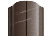 Штакетник Металл Профиль ELLIPSE-O (Закругленный) VikingMP E 0,5 мм RAL 8019 Серо-коричневый – Купить оптом и в розницу