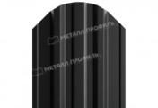 Штакетник Металл Профиль TRAPEZE-O (Закругленный) PURMAN 0,5 мм RAL 9005 Черный – Купить оптом и в розницу