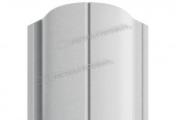 Штакетник Металл Профиль ELLIPSE-O (Закругленный) РЕ 0,45 мм RAL 9006 Бело-алюминиевый – Купить оптом и в розницу