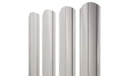 Штакетник Grand Line Slim Полукруглый фигурный 0,5 GreenCoat Pural RR 21 светло-серый. Артикул: Slim_Fig_020