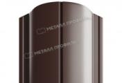 Штакетник Металл Профиль ELLIPSE-O (Закругленный) PURMAN 0,5 мм RR 32 Темно-коричневый – Купить оптом и в розницу