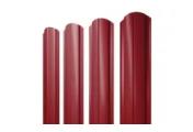 Штакетник Grand Line Slim Полукруглый фигурный 0,45 PE RAL 3003 Рубиново-красный – Купить оптом и в розницу