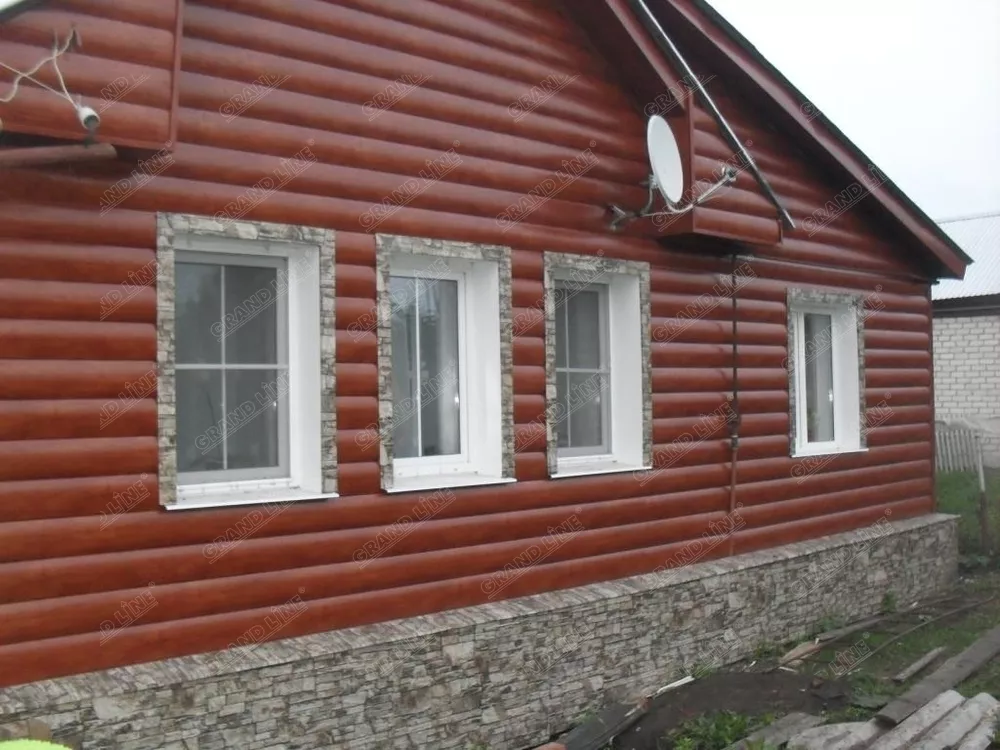 Сайдинг Блок-хаус 0,390 Grand Line 0,45 Print Elite Milky Wood TwinColor купить в санкт-петербурге