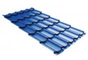 Металлочерепица Grand Line Kvinta Plus 3D 0,45 Полиэстер RAL 5005 сигнальный синий – Купить оптом и в розницу