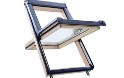 Окно ROTO Designo R45 H 94х98 из дерева однокамерное