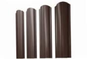 Штакетник Grand Line Slim Полукруглый фигурный 0,5 Quarzit Pro Matt RAL 8017 Шоколад – Купить оптом и в розницу