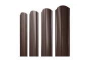 Штакетник Grand Line Slim Полукруглый фигурный 0,5 GreenCoat Pural RR 887 Шоколадно-коричневый – Купить оптом и в розницу