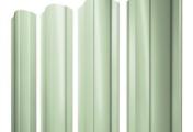 Штакетник Круглый фигурный 0,45 PE RAL 6019 бело-зеленый – Купить оптом и в розницу