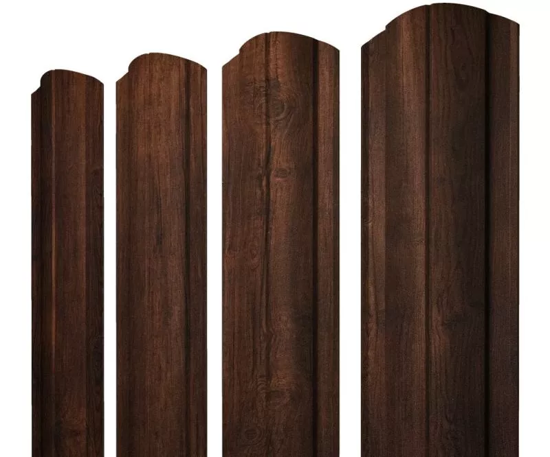 Штакетник Круглый фигурный 0,45 Print-Double Premium Cherry Wood Dark F купить в санкт-петербурге