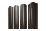 Штакетник Круглый фигурный 0,5 GreenCoat Pural BT, matt RR 32 темно-коричневый (RAL 8019 серо-коричневый) – Купить оптом и в розницу