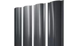 Штакетник Круглый с прямым резом 0,4 PE-Matt-Double RAL 7024 мокрый асфальт. Цена: 150 руб. Артикул: 45762