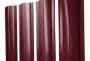 Штакетник Круглый с прямым резом 0,45 Drap RAL 3005 красное вино – Купить оптом и в розницу