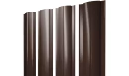 Штакетник Круглый с прямым резом 0,45 Drap TR lite RAL 8017 шоколад. Артикул: 46417