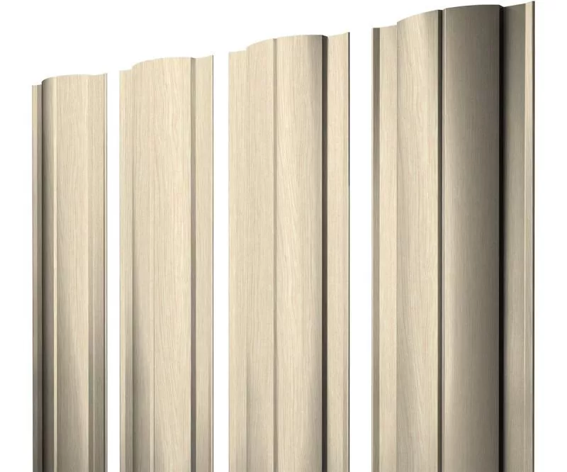 Штакетник Круглый с прямым резом 0,45 Print Elite Milky Wood TwinColor купить в санкт-петербурге