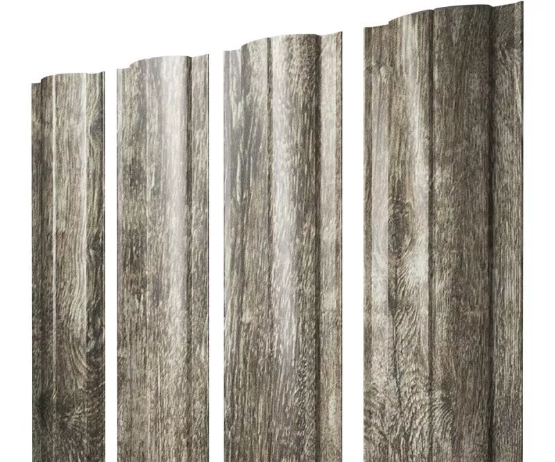 Штакетник Круглый с прямым резом 0,45 Print Elite Nordic Wood TwinColor купить в санкт-петербурге