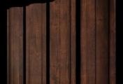 Штакетник Круглый с прямым резом 0,45 Print Premium Cherry Wood Dark FTC – Купить оптом и в розницу