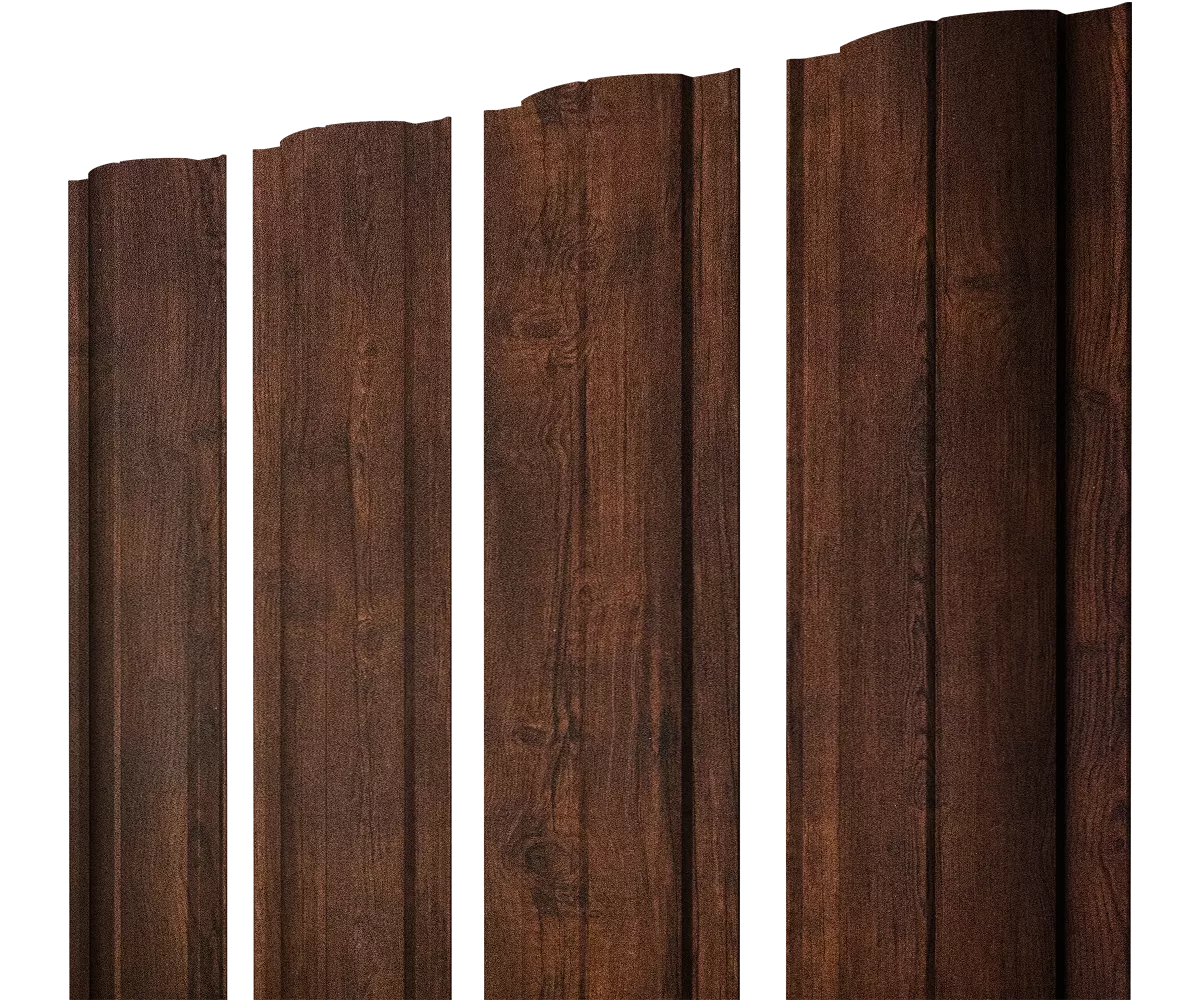 Штакетник Круглый с прямым резом 0,45 Print Premium Cherry Wood Dark FTC купить в санкт-петербурге