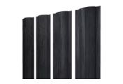 Штакетник Круглый с прямым резом 0,45 Print Premium Grey Wood TwinColor – Купить оптом и в розницу