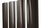 Штакетник Круглый с прямым резом 0,5 GreenCoat Pural BT RR 32 темно-коричневый (RAL 8019 серо-коричневый) – Купить оптом и в розницу