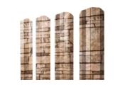 Штакетник М-образный А фигурный 0,45 Print Elite Sand Stone TwinColor – Купить оптом и в розницу