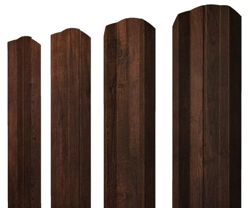 Штакетник М-образный А фигурный 0,45 Print Premium Cherry Wood Dark FTC купить в санкт-петербурге
