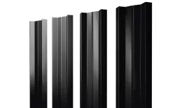 Штакетник М-образный А с прямым резом 0,4 PE-Matt-Double RAL 9005 черный. Цена: 103 руб. Артикул: 46314