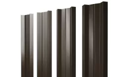 Штакетник М-образный А с прямым резом 0,4 PE-Matt-Double RR 32 темно-коричневый. Артикул: 45858