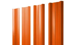 Штакетник М-образный А с прямым резом 0,45 PE RAL 2004 оранжевый. Цена: 100 руб. Артикул: 38364