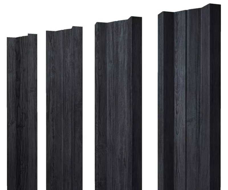 Штакетник М-образный А с прямым резом 0,45 Print Premium Grey Wood TwinColor купить в санкт-петербурге