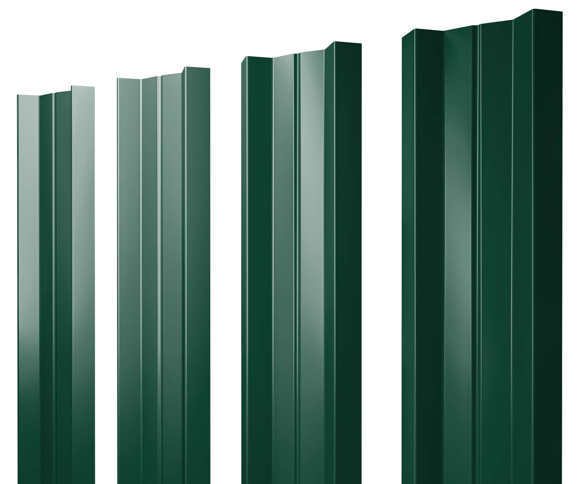 Штакетник М-образный А с прямым резом 0,5 PurLite Matt RAL 6005 зеленый мох купить в санкт-петербурге