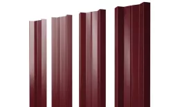 Штакетник М-образный А с прямым резом 0,5 Satin Matt RAL 3005 красное вино. Цена: 161 руб. Артикул: 46321