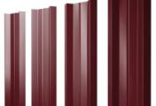 Штакетник М-образный А с прямым резом 0,5 Satin Matt RAL 3005 красное вино – Купить оптом и в розницу