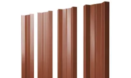 Штакетник М-образный А с прямым резом 0,5 Satin Matt TX RAL 8004 терракота. Цена: 137 руб. Артикул: 39342