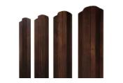 Штакетник М-образный B фигурный 0,45 Print-Double Premium Cherry Wood Dark F – Купить оптом и в розницу