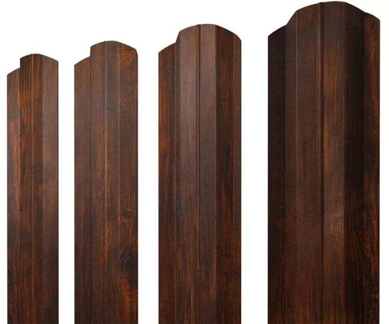 Штакетник М-образный B фигурный 0,45 Print Elite Chestnut Wood купить в санкт-петербурге