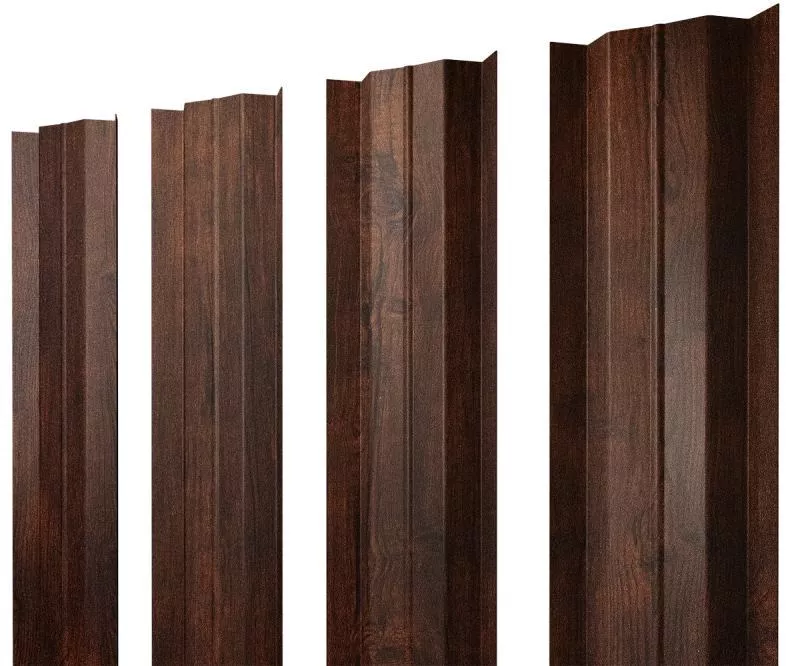 Штакетник М-образный В с прямым резом 0,45 Print-Double Premium Cherry Wood Dark F купить в санкт-петербурге