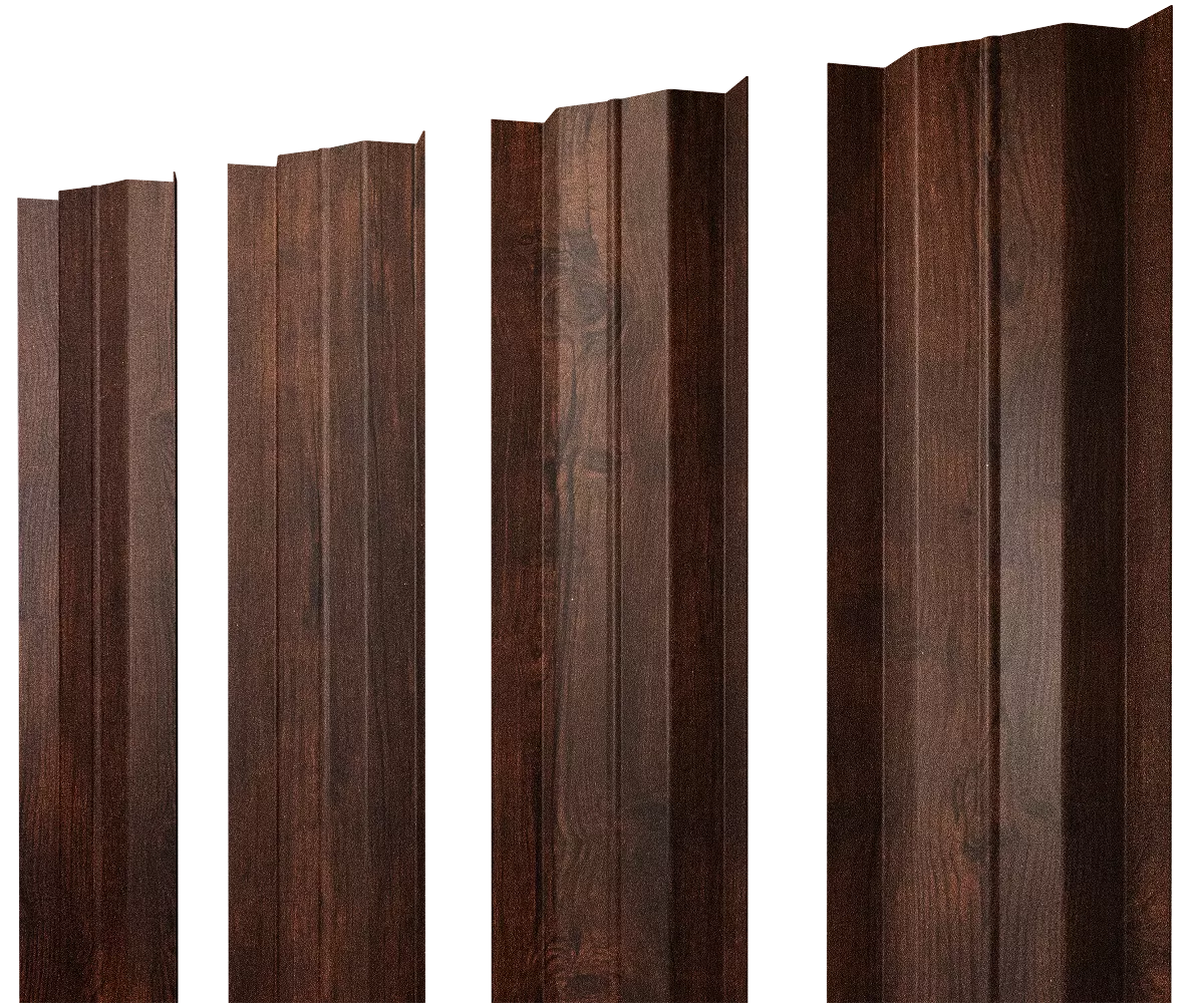 Штакетник М-образный В с прямым резом 0,45 Print Premium Cherry Wood Dark FTC купить в санкт-петербурге