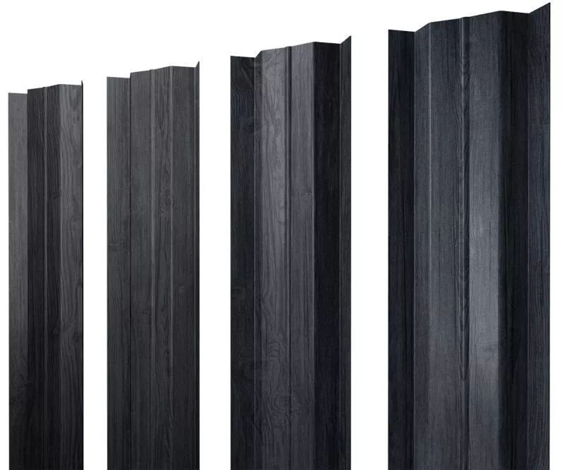 Штакетник М-образный В с прямым резом 0,45 Print Premium Grey Wood TwinColor купить в санкт-петербурге