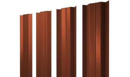 Штакетник М-образный В с прямым резом 0,5 Satin RAL 8004 терракота. Цена: 115 руб. Артикул: 38518