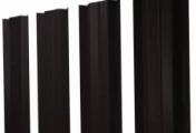 Штакетник М-образный В с прямым резом 0,5 Satin RAL 9005 черный темный – Купить оптом и в розницу