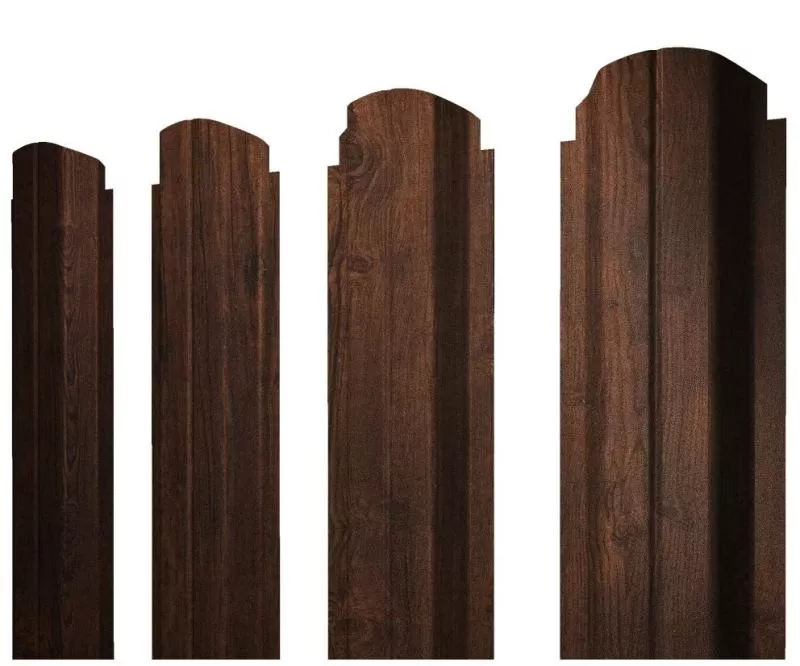 Штакетник П-образный А фигурный 0,45 Print-Double Premium Cherry Wood Dark F купить в санкт-петербурге