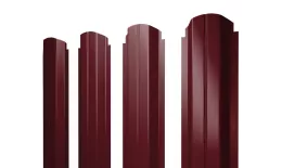 Штакетник П-образный А фигурный 0,5 PurLite Matt RAL 3005 красное вино. Артикул: 39387