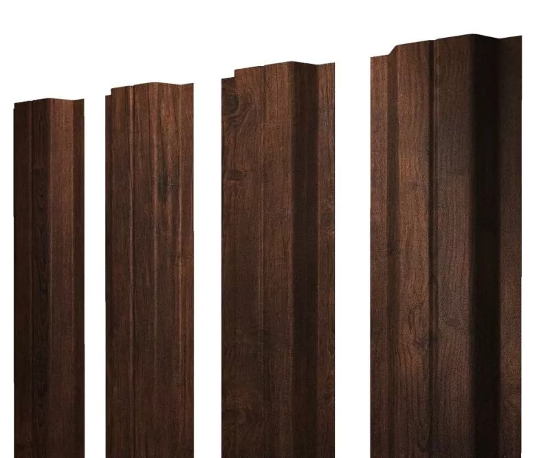 Штакетник П-образный A с прямым резом 0,45 Print Premium Cherry Wood Dark FTC купить в санкт-петербурге